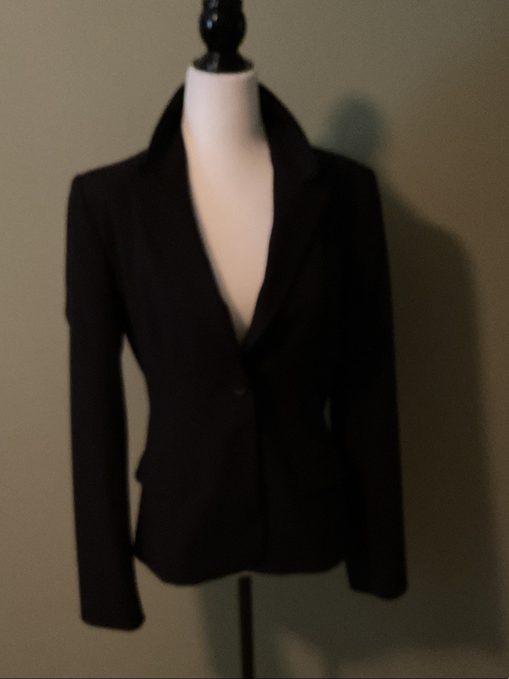Elie Tahari Black Tailored One-Button Blazer Jacket Women’s Size 8